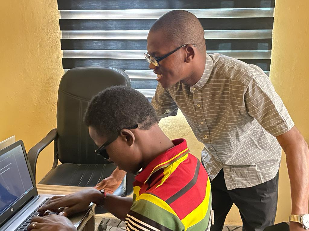 Teaching a disabled person
